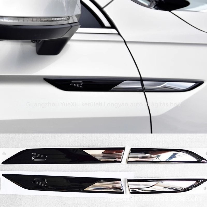 Haopin műanyag karosszéria dekoratív matrica VW Tiguan L/X 2024 — Fender jelzés és oldalsó ajtó jelölés