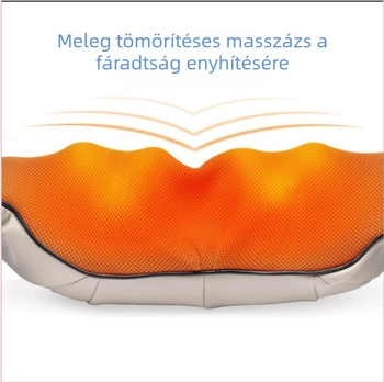 Többfunkciós masszázs kendő 16 fejjel, infravörös fűtés, beépített tápegység, modell 8856, számítógép-típusú vezérlés