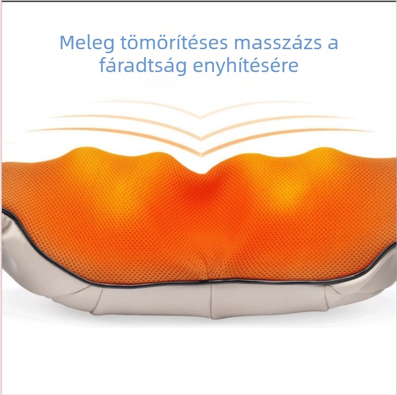 Többfunkciós masszázs kendő 16 fejjel, infravörös fűtés, beépített tápegység, modell 8856, számítógép-típusú vezérlés