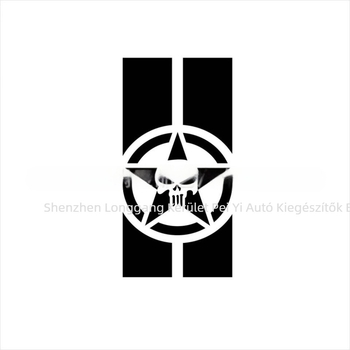 X-294 motorháztető dekoratív matrica Jeep Wranglerhez – Csontváz mintázat, PET anyag, Márka Product Art, Séria X