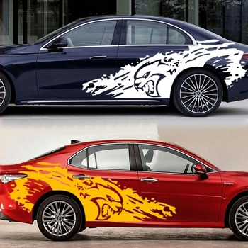 C60 általános autómodell, Hellcat matricák, karosszéria matricák, oldalsó küszöb dekorációs matricák