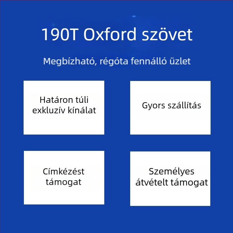 Autófedél 190T, egyrétegű ezüstös bevonat poliészter tafta, porvédelem, UV-védelem, esőálló az egész autóhoz