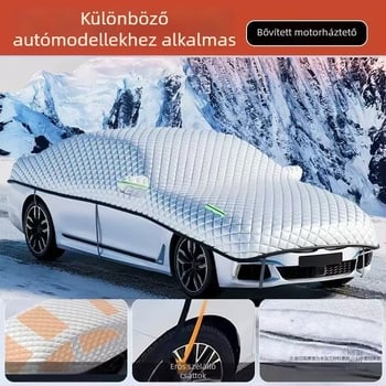 Autóponyva pamut-flízes anyagból, testreszabható, féltestű védő speciális járművekhez