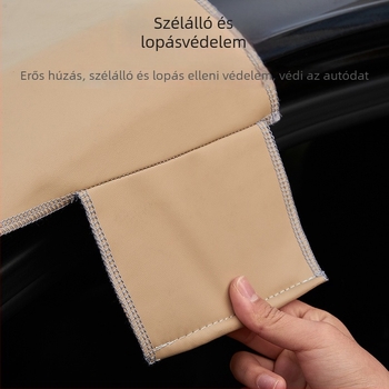 Első szélvédő félvédő autóhoz, PU bőr, téli, univerzális, 910 g, beépített rögzítés