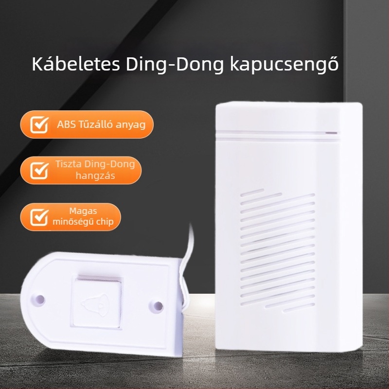 Haibao City vezetékes ajtócsengő — akkumulátoros működés, 1,5 V, nagy csengőhang, univerzális használatra