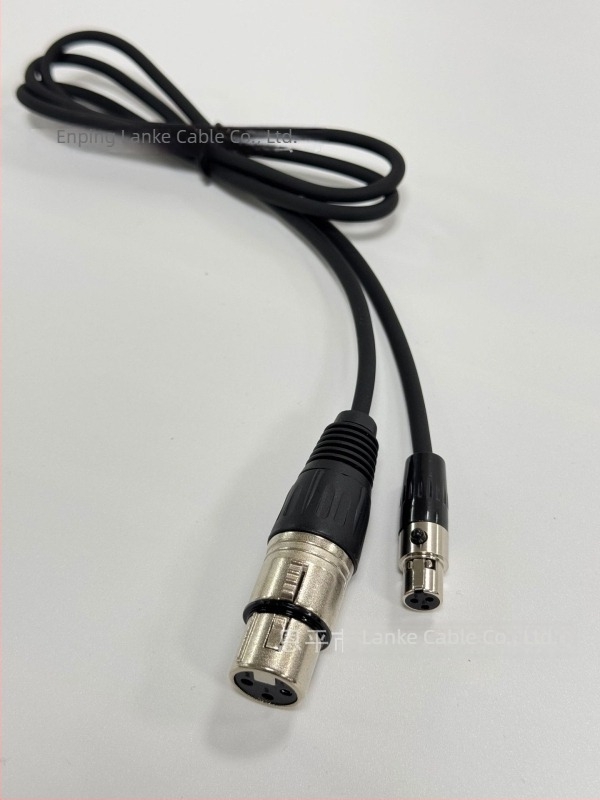 Mini XLR-hoz női csatlakozóval ellátott balansolt audiókábel, mixerhez és erősítőhöz