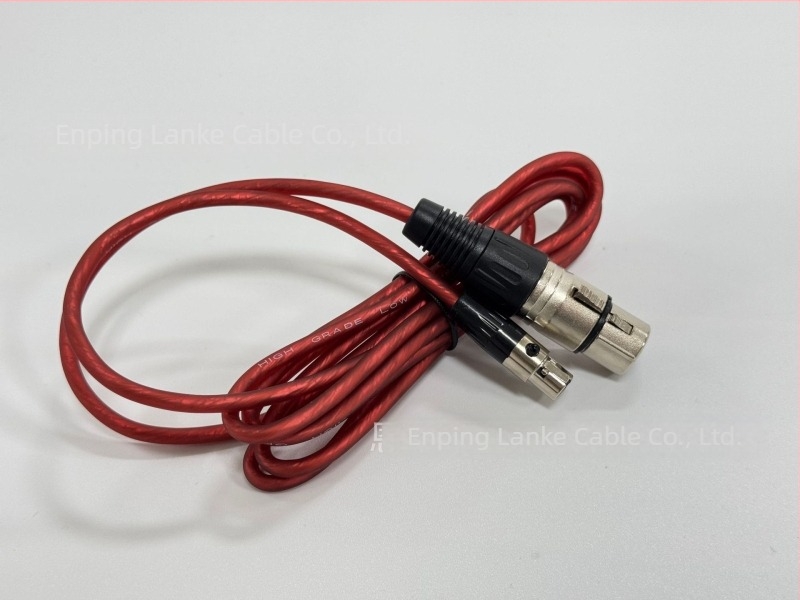 Mini XLR-hoz női csatlakozóval ellátott balansolt audiókábel, mixerhez és erősítőhöz