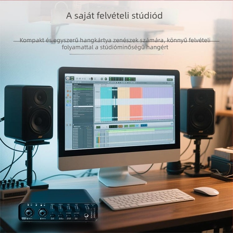 Hawland USB külső hangkártya (2 bemenet/2 kimenet, felvétel)