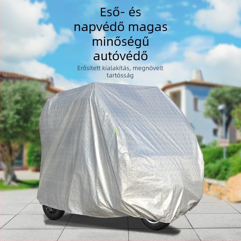 Teljesen zárt elektromos háromkerekű takaró, alumínium fóliából, testreszabható, háromkerekű és öreg robogóhoz, súly 1,5 kg