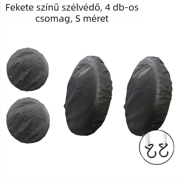 Autógumi védőhuzat lakókocsikhoz/RV-hez, eső- és UV-álló, univerzális pótkerek védőhuzat, Modell BY-1518, Anyag: 190T poliészter tafta