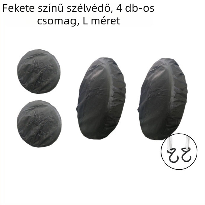 Autógumi védőhuzat lakókocsikhoz/RV-hez, eső- és UV-álló, univerzális pótkerek védőhuzat, Modell BY-1518, Anyag: 190T poliészter tafta