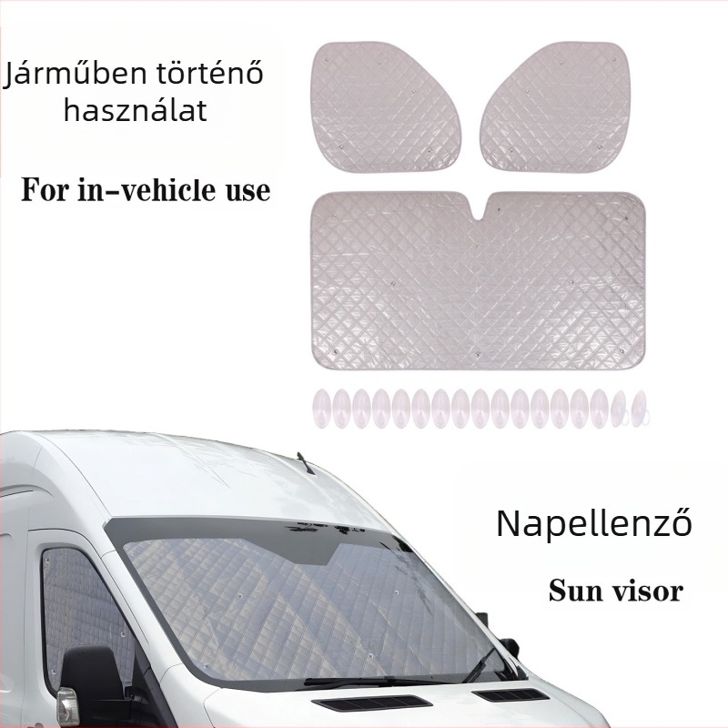 Ford Transit Mk7 Belső napvédő huzat, többszörös alumínium fóliával, pamut béléssel, vízálló és napvédő