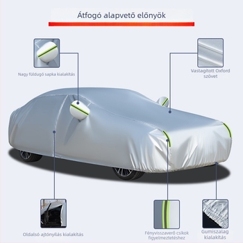 Minden évszakra alkalmas autóhuzat, UV- és esővédelem, vastagított hőszigetelés, teljes fedés