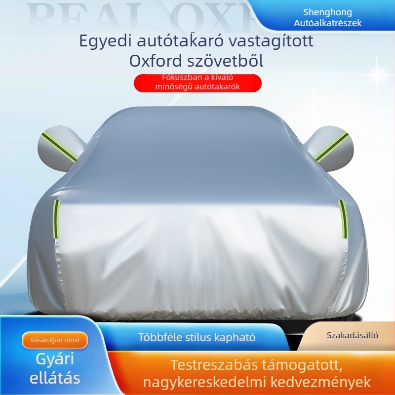 Minden évszakra alkalmas autóhuzat, UV- és esővédelem, vastagított hőszigetelés, teljes fedés