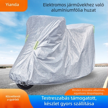 Megvastagított robogófedél alumíniumfóliával, napsütés, eső és por elleni védelem