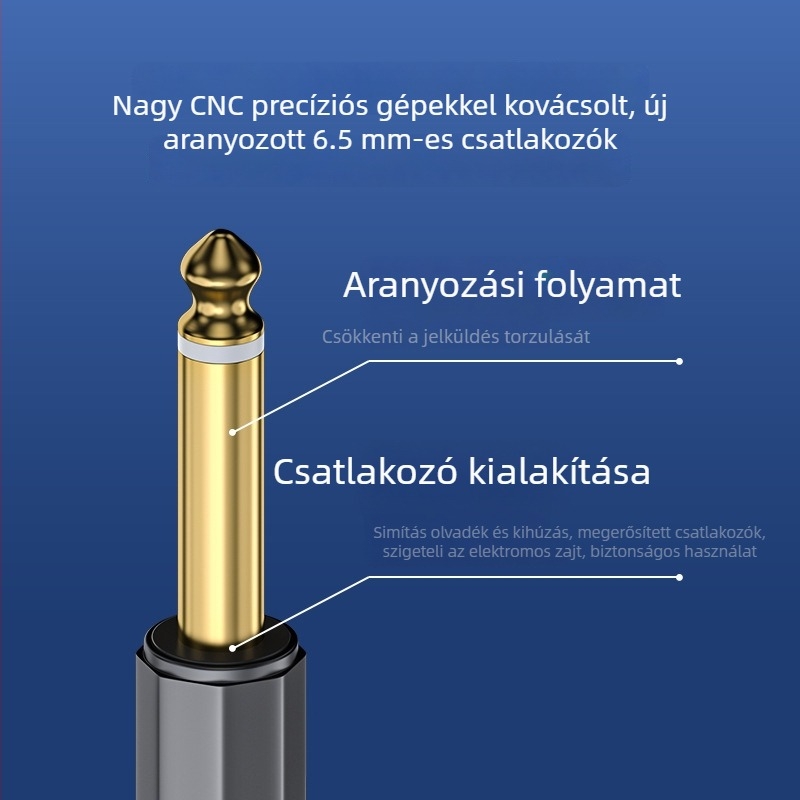 Audio kábel, aranyozott kétmagos, OFC réz vezetők, CCC tanúsítvány, Gold Leaf D22