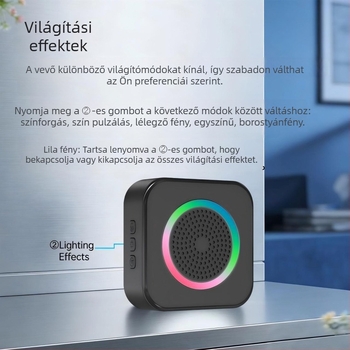 Távirányítós vezetékes ajtócsengő, hálózati ellátás 110-250V, csengőhang 63, energiafogyasztás 0.2W, alkalmas otthon, iroda, idősotthon, szálloda