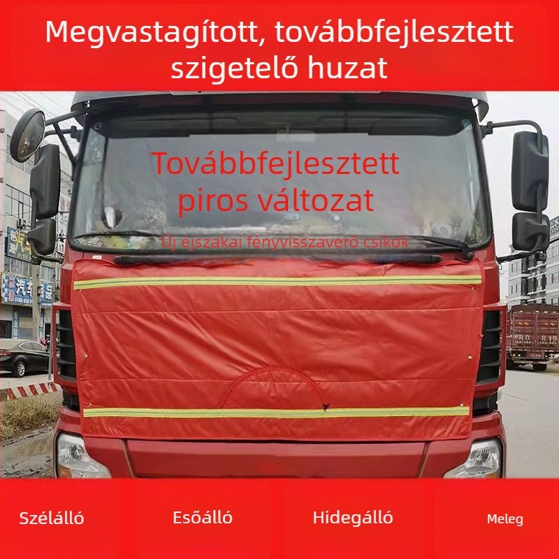 Téli pamuttal bélelt szélvédővédő nagy tehergépkocsikhoz