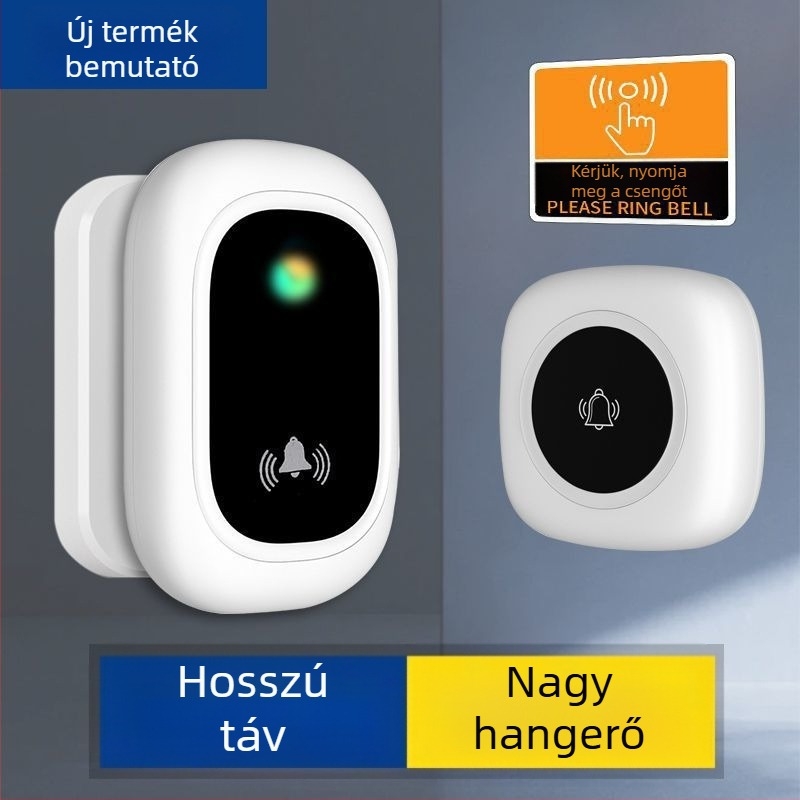 Vezeték nélküli videó bejárati csengő távoli vezérléssel és nagy hangerővel otthoni használatra; Tápellátás: Egyéb; Feszültség: Egyéb V; Fogyasztás: Egyéb W