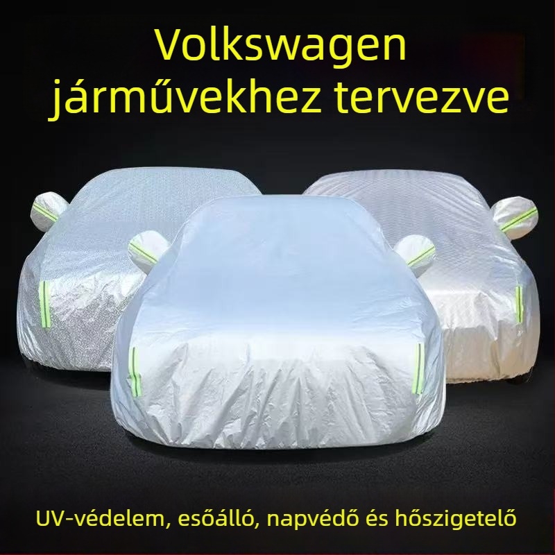 VW univerzális autóponyva Sagitar, Jetta, Magotan, Passat, Bora, Lavida és Tiguan modellekhez, UV védelem és esőállóság