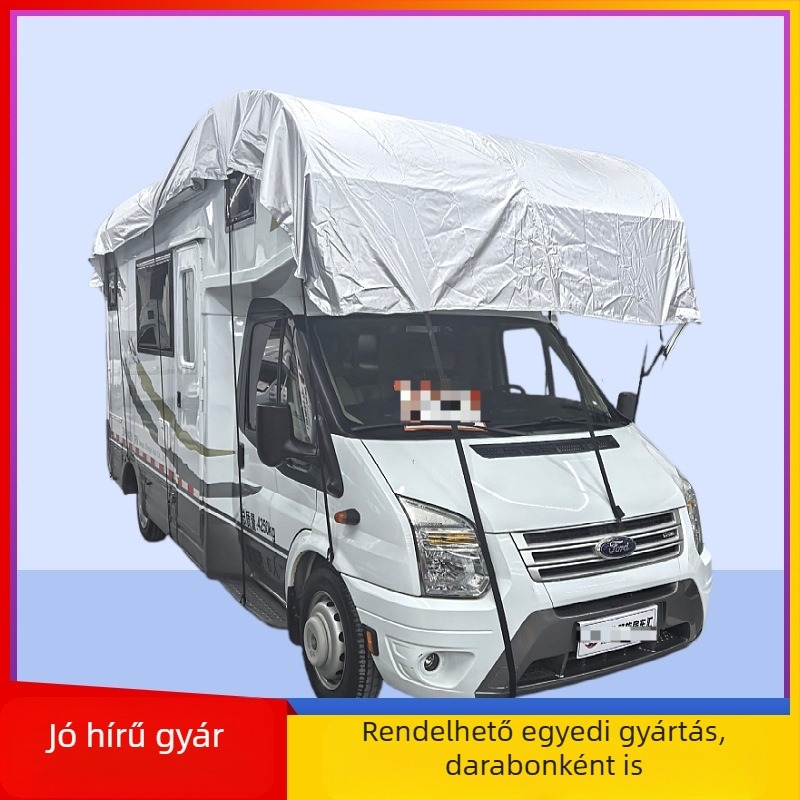 Pamut RV tetőfedő – vízálló, napvédő védőhuzat kempinghez, félfedő