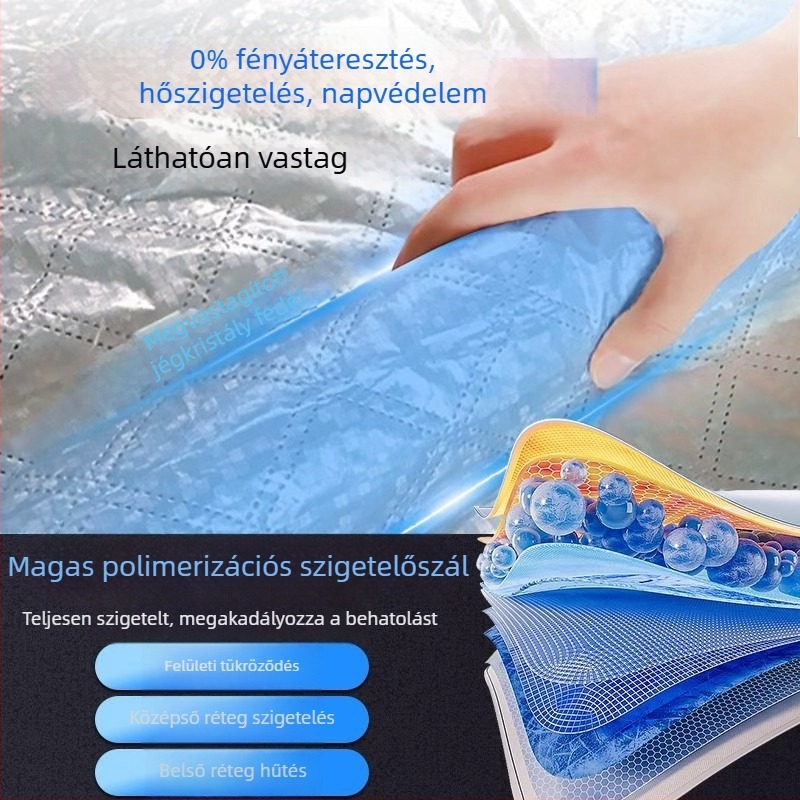 Első szélvédő árnyékoló és hóvédő takaró hőszigeteléssel – vastag autóvédő takaró