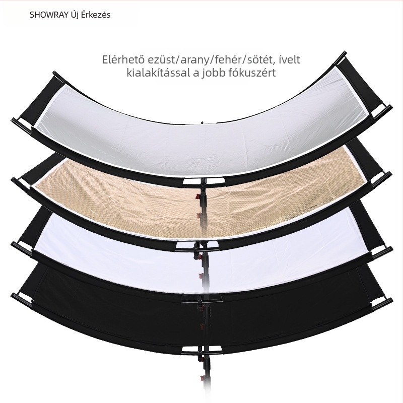 Fotózásra szánt U-alakú görbe reflexiós panel, hordozható, SHOWRAY Márka, testreszabás elérhető, hivatalos magánmárka