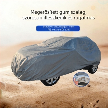 PEVA autóvédő takaró, egyrétegű, teljes járműre kiterjedő UV-védelem, hőszigetelés, vízálló és porálló.