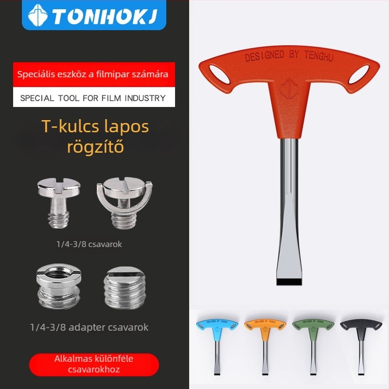 Teng Pot TH-T01 T-nyelű csavarhúzó 1/4–3/8-os csavarokhoz, műanyag + acél kivitel, teherbírás 6–10 kg