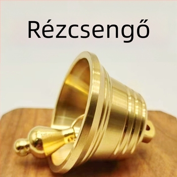 Rézharang – kínai stílusú fém dísz, irodai/templomi/hotelek dekorációhoz, PP zacskóba csomagolva