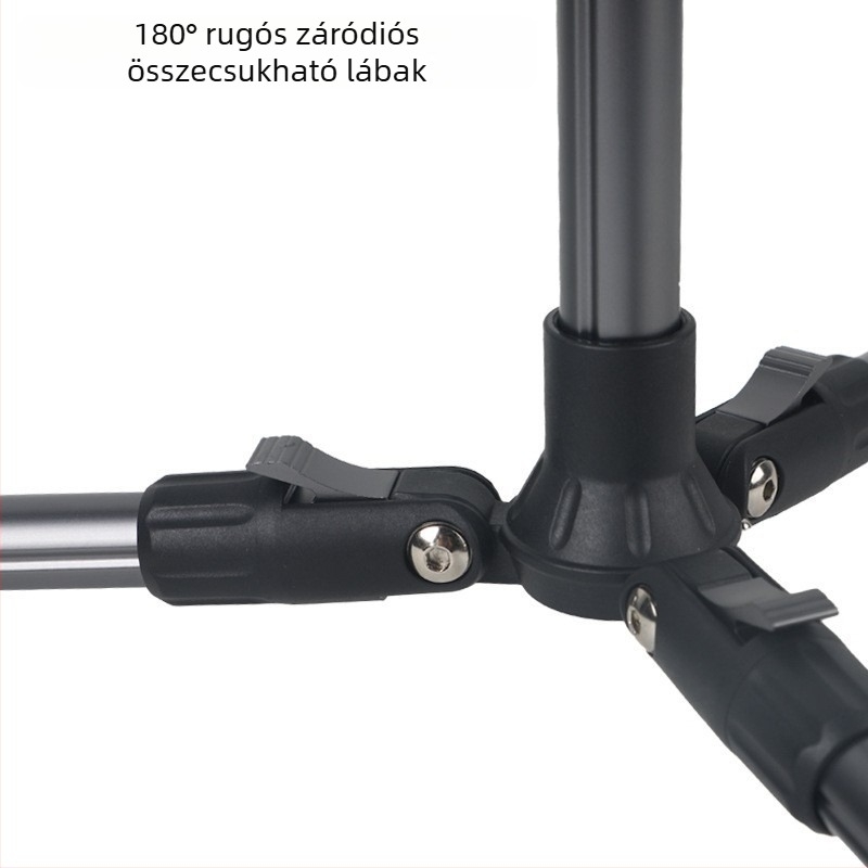 Fényképezéshez való állvány, alumíniumötvözet, teherbírás 5 kg, csőátmérő 23/26 mm, 4 részes, súly 0,73 kg