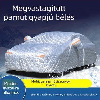 Téli vastag autófedél első szélvédővel – védelem fagytól, hóesőtől, esőtől és széltől