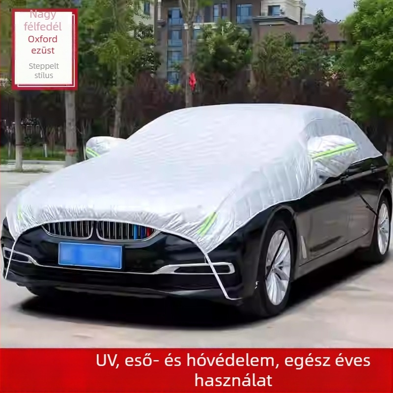 Autó napvédő félfedél – előre szélvédőre, napsütés elleni védelem és hőszigetelés, eső és hó elleni védőfedél