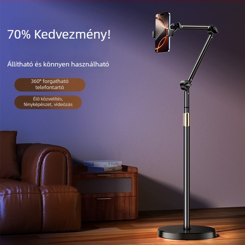 Felső nézetű felvételi állvány, fémből; teherbírás 2–5 kg; csőátmérő 28/25/23 mm; 3 részes kivitel; súly 2.8 kg