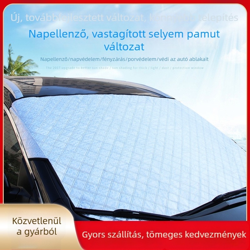 Autó előtti szélvédő félfedő – hó és napvédelem