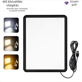 Asztali LED világítás élő közvetítéshez, 5V, 12–15W, modell Y-8/Y-12, 9 lépéses állíthatóság