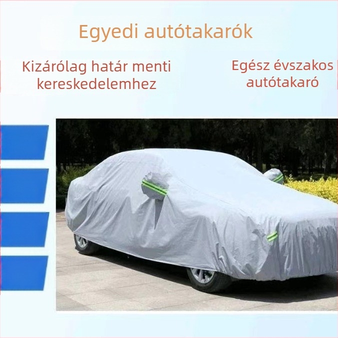 Minden évszakra alkalmas univerzális autóponyva pamut béléssel, vastagítva a hőszigetelésért, napfény elleni védelem, por és eső ellen
