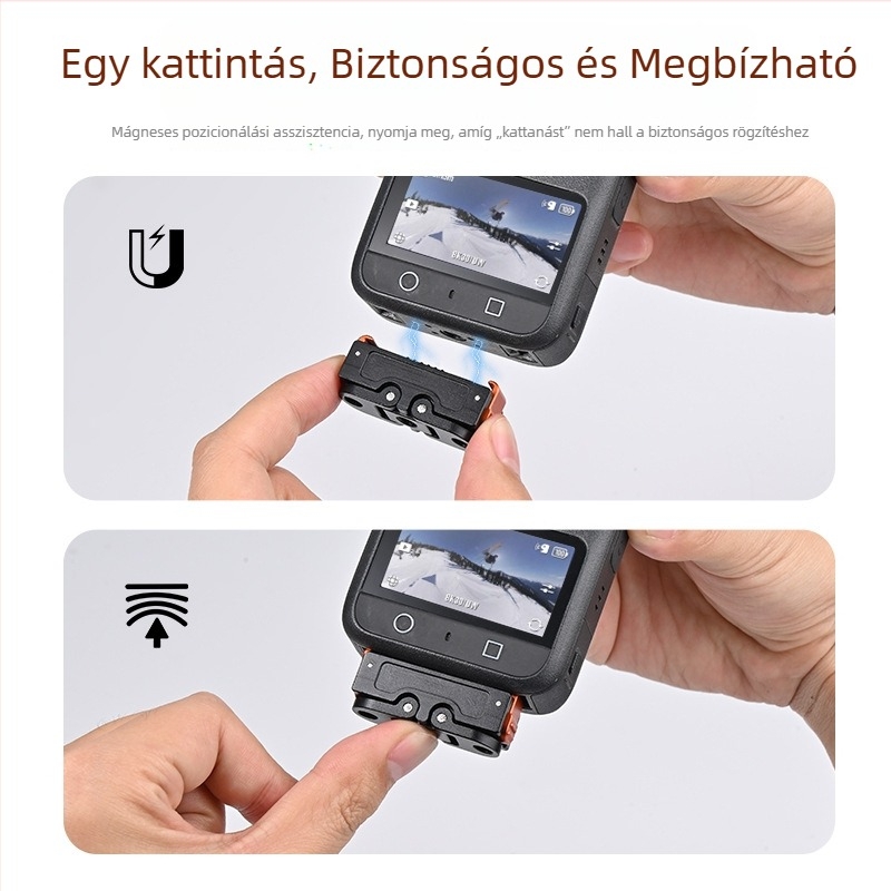 Alumíniumötvözet mágneses gyorskioldó alapadapter DJI Action6/3/4/5 Pro Nano