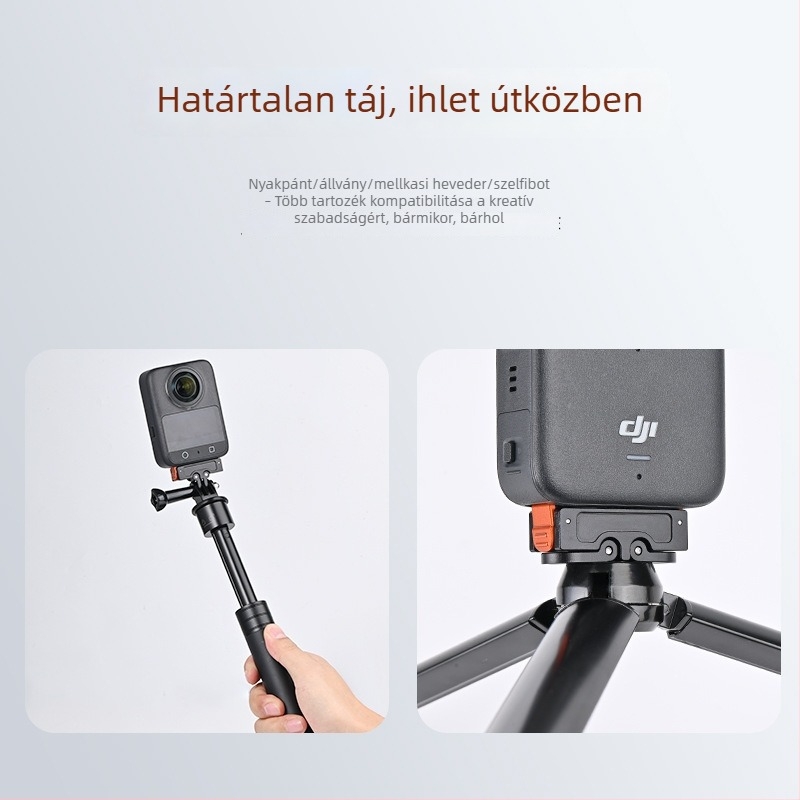 Alumíniumötvözet mágneses gyorskioldó alapadapter DJI Action6/3/4/5 Pro Nano