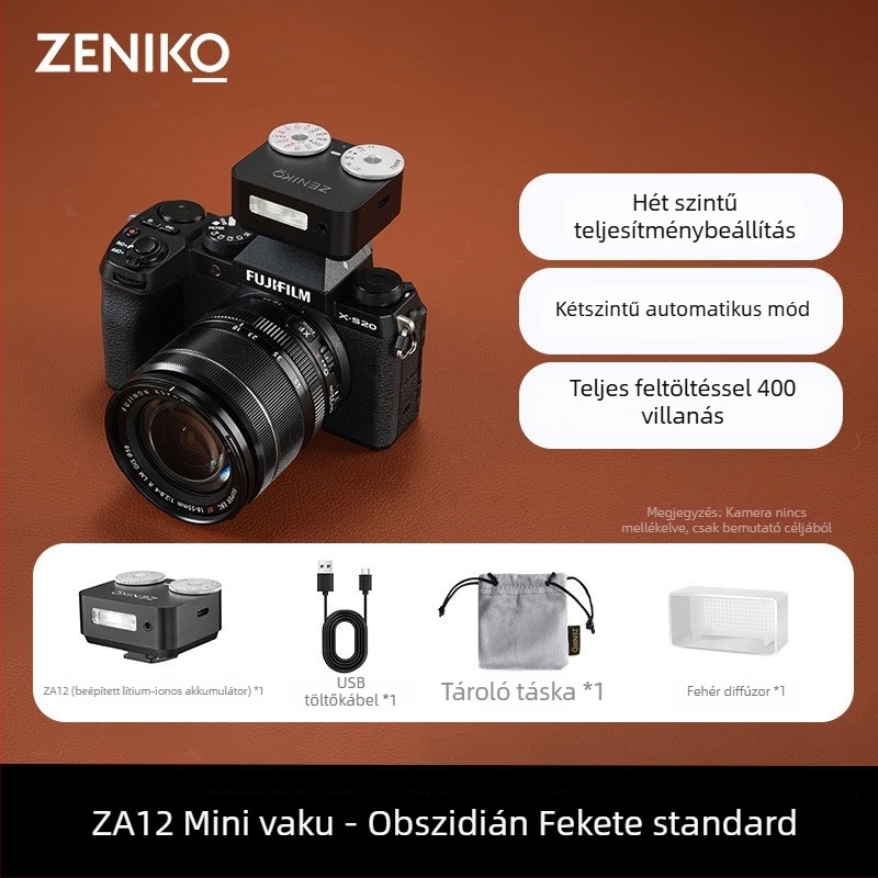 Kameravaku ZA12, dupla tekerőgombos, retro design, fém ház, ID-fotókhoz