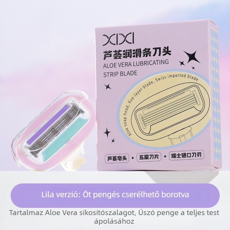 Xixi Aloe borotva nőknek, 5 pengével és szappanfejjel