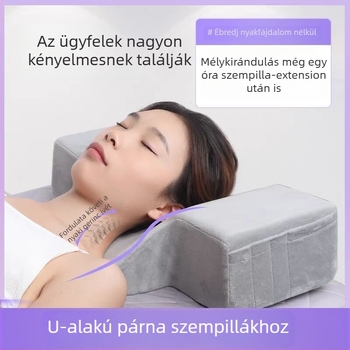 Memóriahabos U-alakú párna szempillák szakembereinek - levehető, mosható huzat, nyak támasz