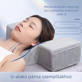 Memóriahabos U-alakú párna szempillák szakembereinek - levehető, mosható huzat, nyak támasz