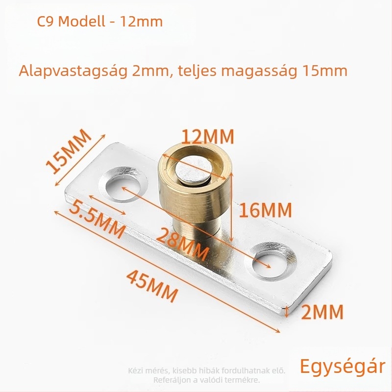 Csúszóajtó pozicionáló, rozsdamentes acélból (Modell ZH-MMDWQ-01, Shouli)
