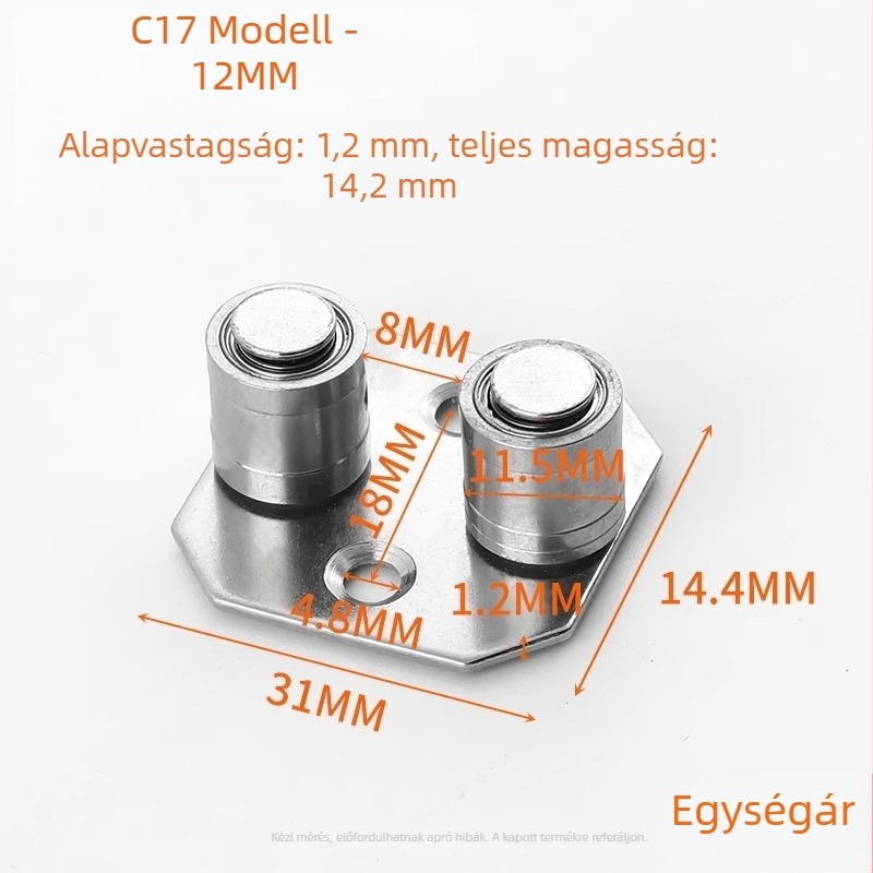 Csúszóajtó pozicionáló, rozsdamentes acélból (Modell ZH-MMDWQ-01, Shouli)
