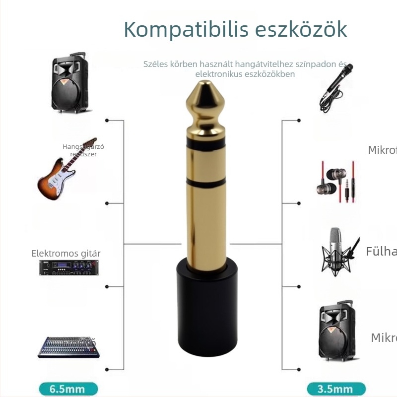 6,5mm–3,5mm audio adapter – Zhongyitong, audio és video csatlakozók, működési hőmérséklet -20–60°C, Nincs tanúsítvány