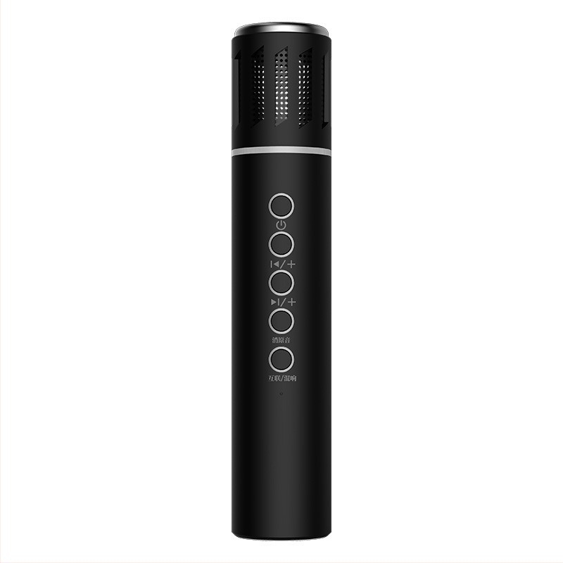 Beépített hangszóróval rendelkező vezeték nélküli karaoke mikrofon, Bluetooth 5.0, 6W, 1200–2000 mAh, 100 Hz–20 kHz