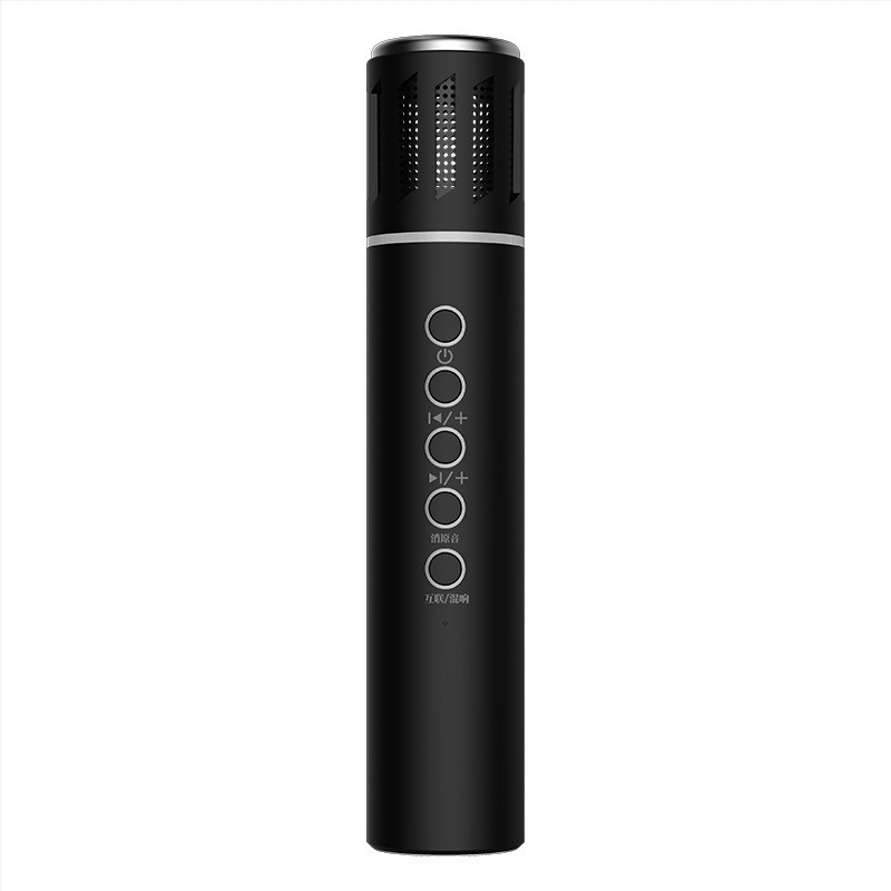 Beépített hangszóróval rendelkező vezeték nélküli karaoke mikrofon, Bluetooth 5.0, 6W, 1200–2000 mAh, 100 Hz–20 kHz