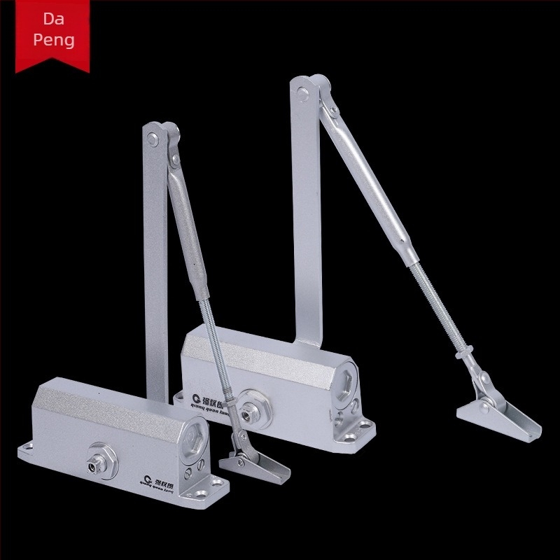 Alumínium ötvözetű ajtózáró, automatikus hidraulikus működés, hangtalan lengéscsillapítóval, tűzvédelmi ajtókhoz, modern egyszerű stílus