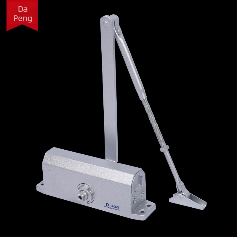 Alumínium ötvözetű ajtózáró, automatikus hidraulikus működés, hangtalan lengéscsillapítóval, tűzvédelmi ajtókhoz, modern egyszerű stílus